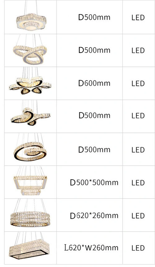 Modern Lamp Living Room Crystal Chandelier Light Pendant for Home Lighting Decoration