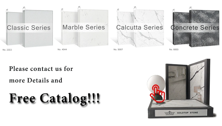 Grey/White/Black Color Sparkle/Crystal/Glass Artificial Quartz/Quarz/Quarzo Stone Slabs for Kitchen/Bathroom